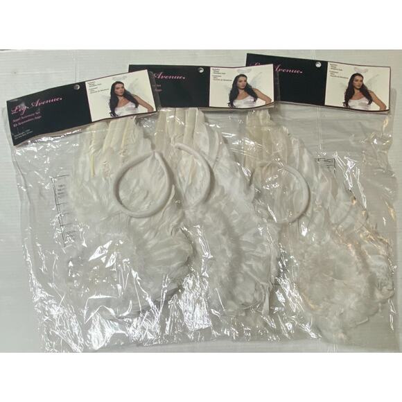 Lot 3 Leg Avenue Women's 2 Pc Feathered Angel Wings & Halo Costume Accessory Kit - Picture 1 of 4